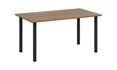 CRTR 140 jídelní stůl, kovová podnož černá, deska 25 mm, 1394x800 mm, ořech světlý